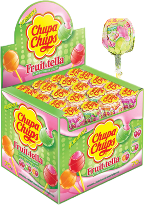 Карамель с жевательной резинкой Chupa Chups Фруттелла, 17г, 70шт