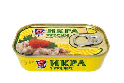 Икра трески 5 Морей атлантической пробойная, 120г