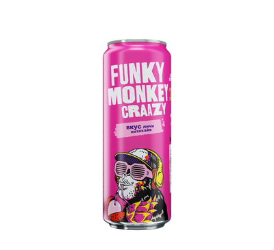 Газированный напиток Funky Monkey Crazy Личи-Питахайя 450мл