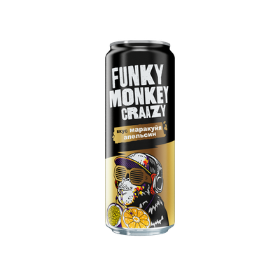 Газированный напиток Funky Monkey Crazy Маракуйя-Апельсин 0,45л