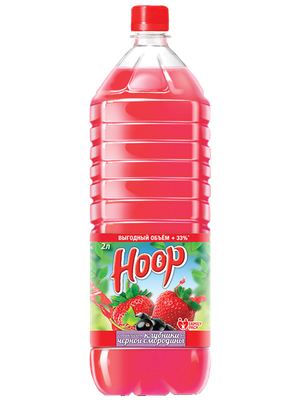 Напиток Hoop клубнично-чёрносмородиновый вкус, негазированный, 2л