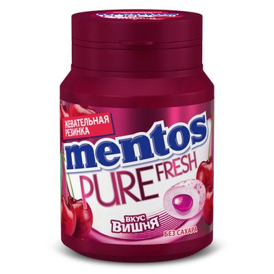 Жевательная резинка Mentos Pure Fresh Вишня, банка, 54г