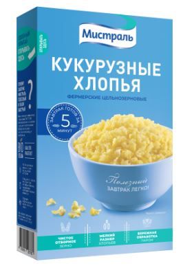 Хлопья Мистраль фермерские кукурузные, 400 г