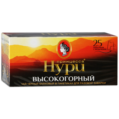 Чай черный Принцесса НУРИ Высокогорный, в пакетиках, 2г*25шт