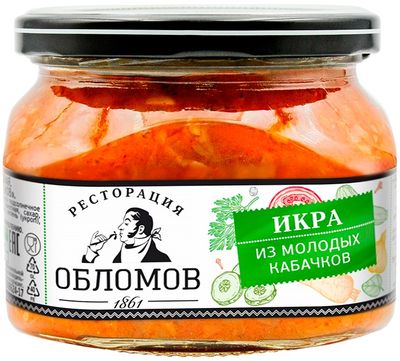 Икра из молодых кабачков "Ресторация Обломов" 320гр