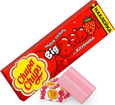 Жевательная резинка Chupa Chups Big Babol Клубника, 21г