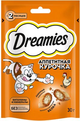 Лакомство для кошек Dreamies с курицей 10*30г