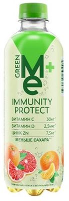 Газированный напиток GreenMe Plus Immunity Protect грейпфрут с витамином C и цинком 0,33л