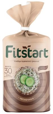 Хлебцы FITSTART пшенично-ржаные Чесночные 90г