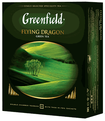 Чай Greenfield Flying Dragon зелёный, в пакетиках, 2г*100п
