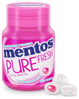 Жевательная резинка Mentos Pure Fresh Тутти-Фрутти, 54г