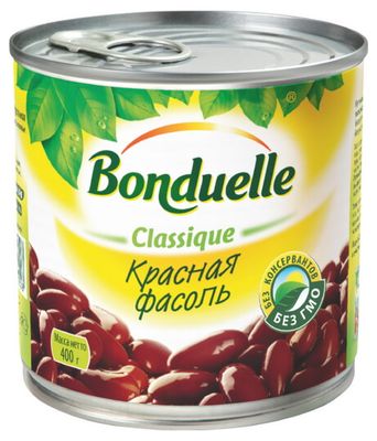 Фасоль консервированная Бондюэль красная Классическая, 400г/425мл
