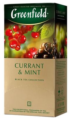 Чай Greenfield Currant & Mint черный, в пакетиках, 1,8г*25п