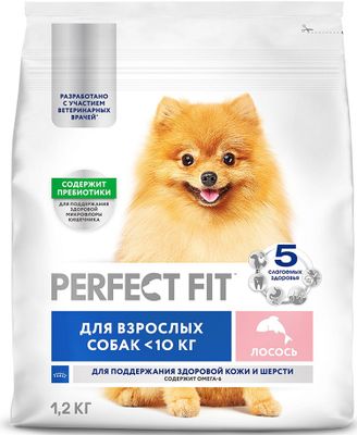 Корм Perfect Fit д/взр.cобак мини пород с лососем 6*1,2 кг