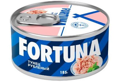 Тунец FORTUNA рубленый в с/с 185гр.*24 ключ
