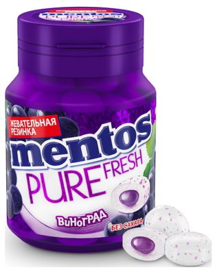 Жевательная резинка Mentos Pure Fresh Виноград, 54г
