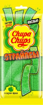 Chupa Chups Страйпсы со вкусом зеленого яблока, 120г