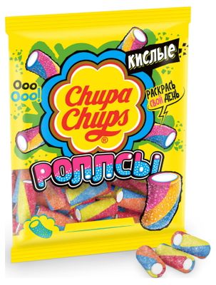 Мармелад жевательный Chupa Chups Кислые Роллсы, 70г