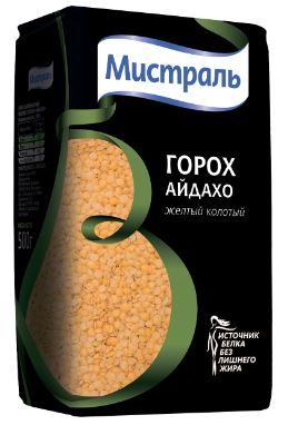 Горох Мистраль желтый колотый Айдахо, 500 г