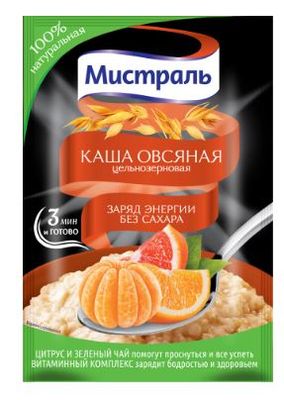 Каша овсяная Мистраль Заряд энергии, 40 г