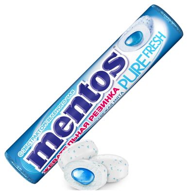 Жевательная резинка Mentos Pure Fresh Свежая мята, 15,5г