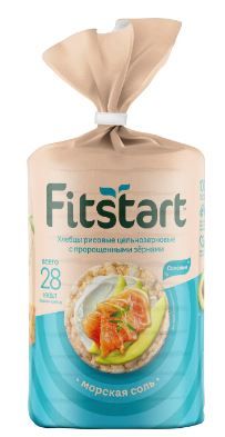 Хлебцы Fitstart рисовые Морская соль, 90г