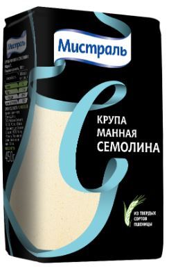 Крупа Мистраль манная из твердых сортов пшеницы Семолина, 450 г
