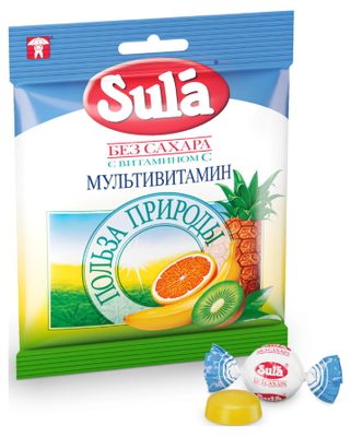 Леденцы без сахара Sula Мультивитамин, 60г