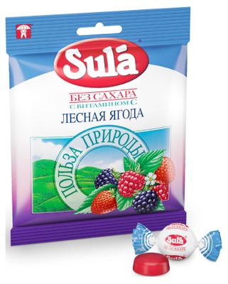 Леденцы без сахара Sula Лесная ягода, 60г