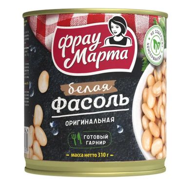 Фасоль Фрау Марта белая оригинальная 310 г 1/15