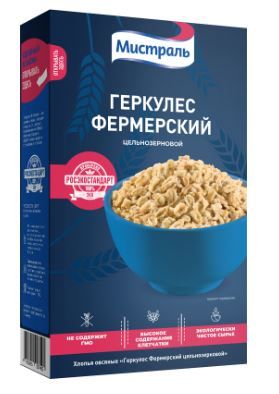 Хлопья Мистраль Геркулес фермерский, 400 г