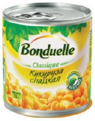 Кукуруза консервированная Бондюэль сладкая, 170г/212мл