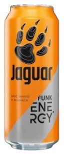 Напиток энергетический Jaguar Funk Energy, манго-ананас, газированный, 0,45л