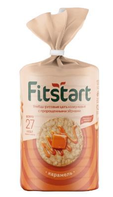 Хлебцы Fitstart рисовые Карамель, 100г