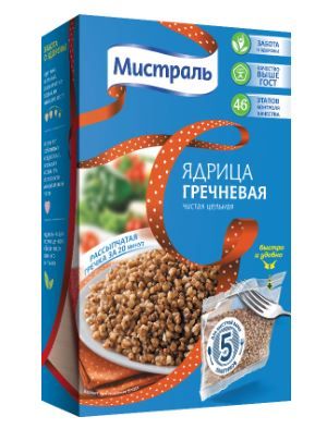 Ядрица Мистраль Гречневая в пакетах для варки, 5×80 г