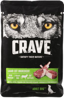 Корм консервированный полнорационный CRAVE для взрослых собак всех пород с ягнёнком, 85г