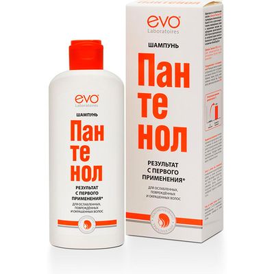 Шампунь EVO ПАНТЕНОЛ 250мл для ослабленных, поврежденных, окрашенных и сухих волос