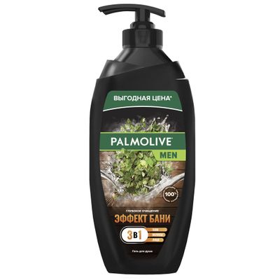 Гель для душа PALMOLIVE MEN 750 мл Эффект Бани Глубокое Очищение 2в1