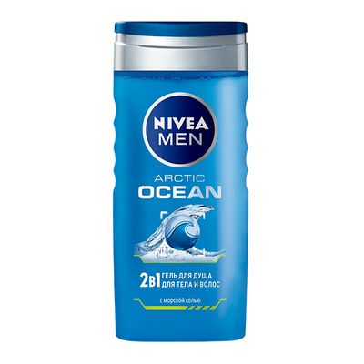 Гель для душа NIVEA MEN 250мл тела и волос Arctic OCEAN 2в1