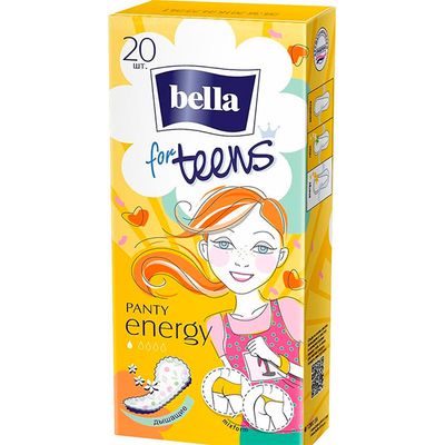Прокладки ежедневные BELLA For Teens 20шт Panty Energy deo для подростков