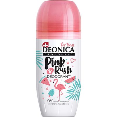 Дезодорант для тела DEONICA FOR TEENS 50мл Pink Rush ролик