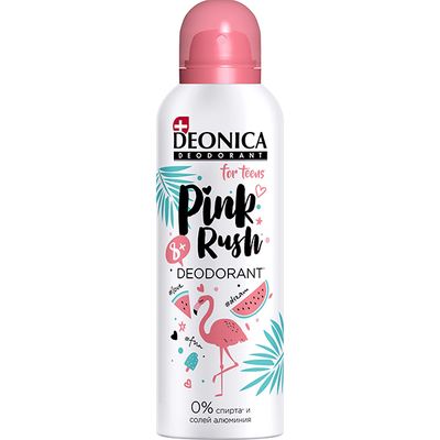 Дезодорант для тела DEONICA FOR TEENS 125мл детский Pink Rush 8+ спрей