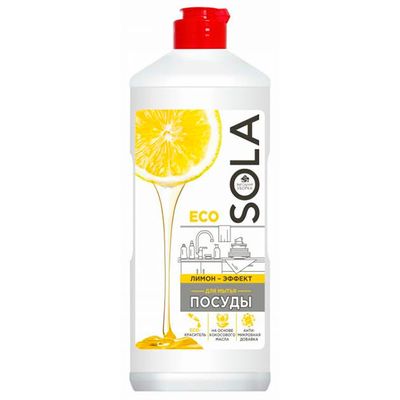 Средство для мытья посуды SOLA 500мл "Лимон эффект"