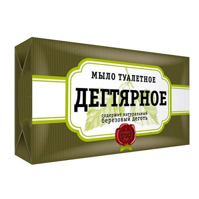 Мыло туалетное ДЕГТЯРНОЕ 140г ординарное мыло туалетное*40