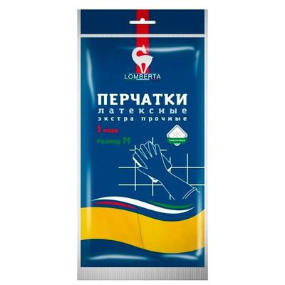 Перчатки хозяйственные LOMBERTA экстра прочные M (пара)