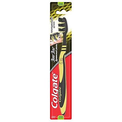 Зубная щетка COLGATE Zig Zag с древесным углем 2+1 бесплатно, средней жесткости