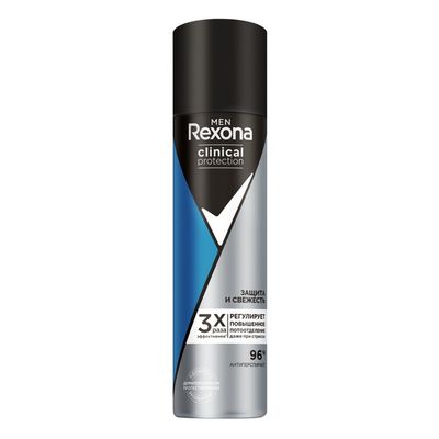 Дезодорант для тела REXONA/РЕКСОНА MEN КЛИНИКАЛ 150мл Защита и свежесть аэрозоль