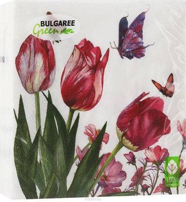 Салфетки бумажные BGREEN 3сл 20шт 33*33см Дыхание весны