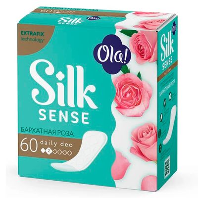 Ежедневные женские прокладки OLA! SILK SENSE Daily Deo 60шт Бархатная роза