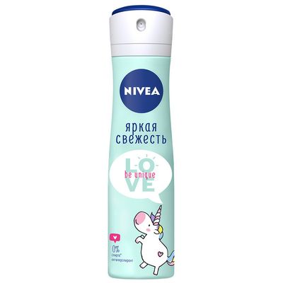 NIVEA 150мл спрей LOVE Be Unique Яркая Свежесть